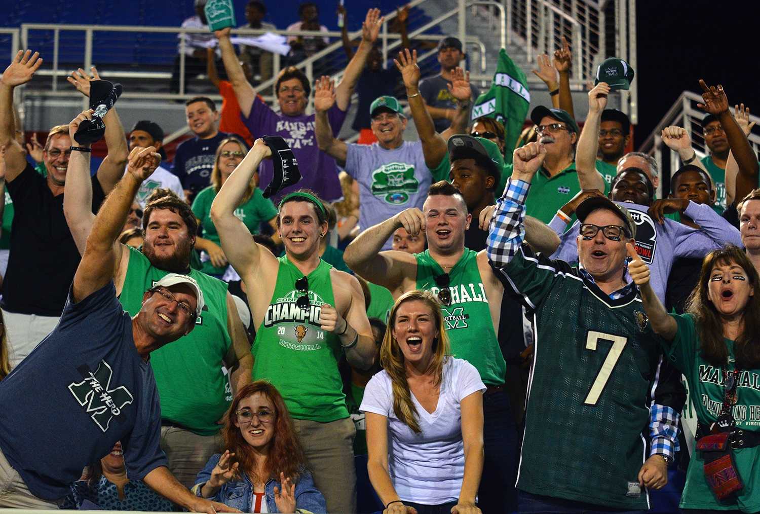 Known for having a strong contingent in south Florida, Marshall fans made up a significant portion of the announced 29,419 who attended the Boca Raton Bowl. 