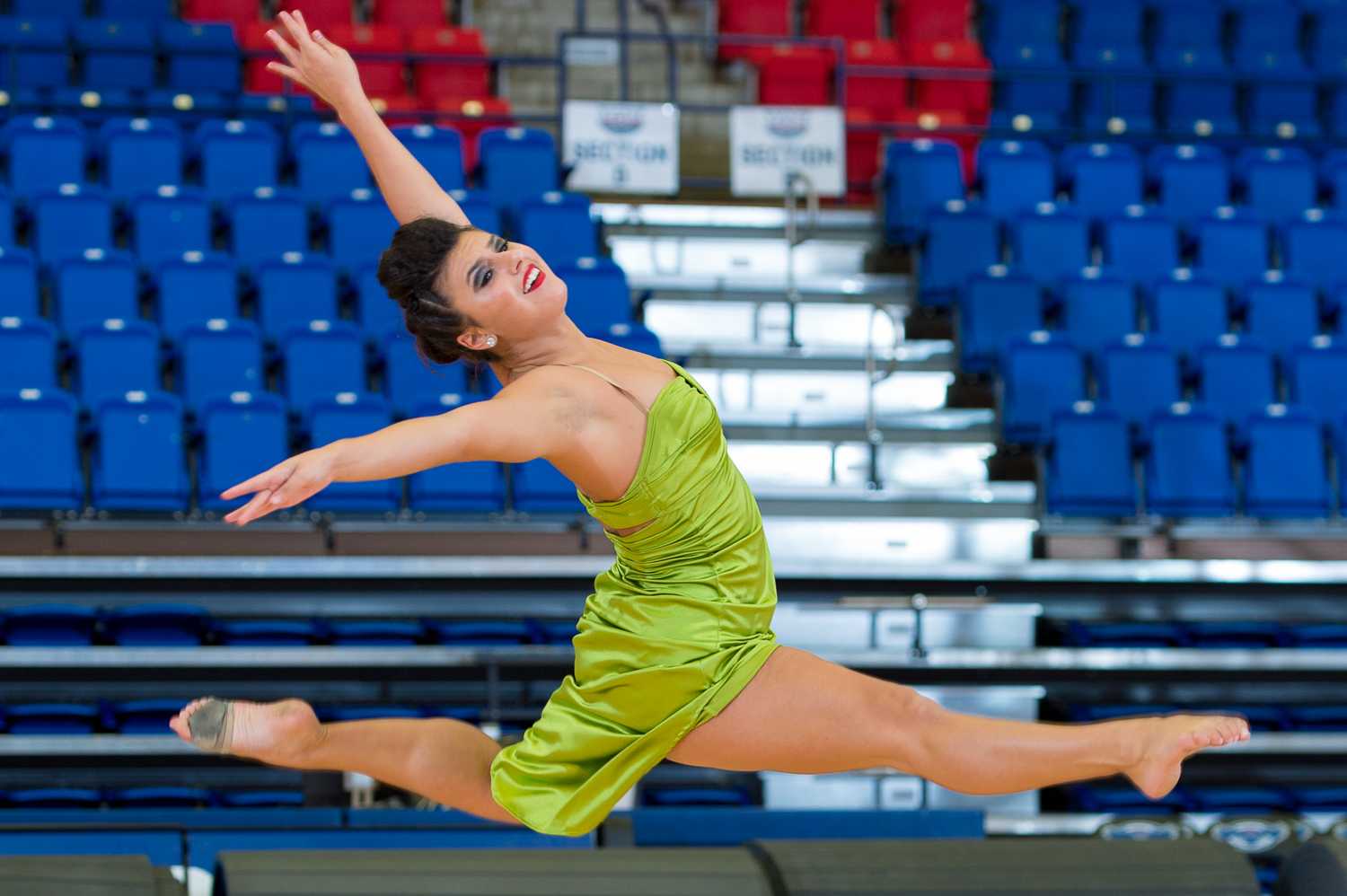 Alexa Lobosco, freshman on the dance team, performs at the 2015 FAU Dance Team Showcase.