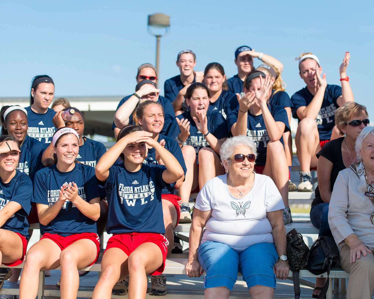 The FAU Softball team was in attendance to cheer on their fellow Owls on Friday Jan. 30. 