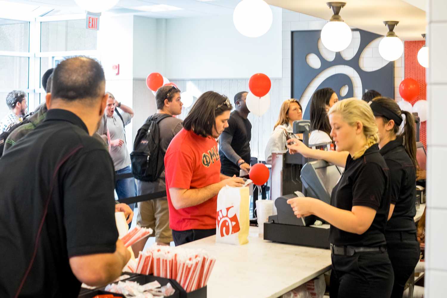 Students buying lunch at FAU's Chick-fil-A Express. Mohammed F Emran | Web Editor