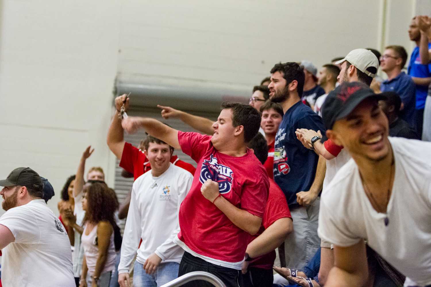 The crowd at the Burrow celebrated with few seconds left in the game as FAU won over Marshall 76-62.