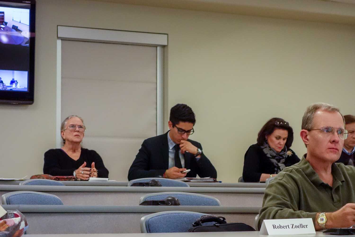 Student Body President Michael Cepeda attends his first faculty senate meeting. Lynnette Cantos | Asst. News Editor 