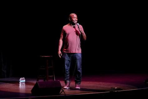Esteemed comedian Hannibal Buress visited the Carole and Barry Kaye auditorium on Oct. 26 for Homecoming’s annual comedy show. Photo by Mohammed F. Emran | Asst. Creative Director