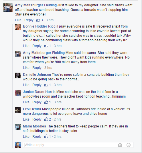 Snapshot of Facebook comments from Florida Atlantic's profile.