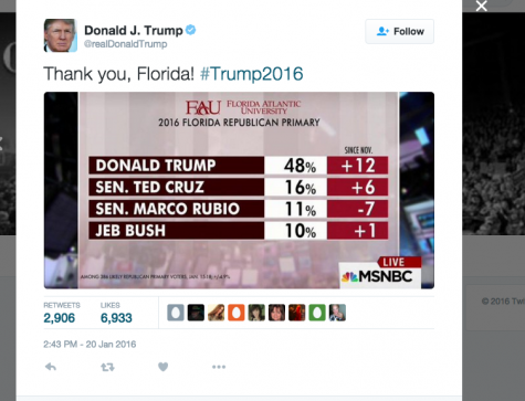 Screenshot of Donald Trump's tweet on BEPI poll.