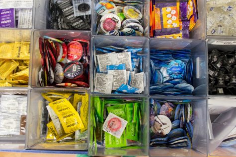 The free condoms in the Owls Care Health Promotion office come in all shapes, sizes and colors Andrew Fraieli | Managing Editor