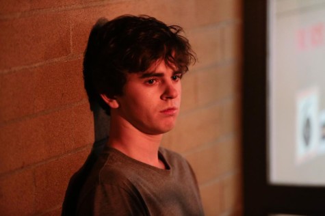 Norman (Freddie Highmore) waits to be questioned by police. Images courtesy of www.aetv.com. 