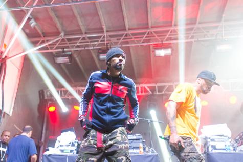 Redman (left) and Method Man (right) get the crowd pumped at the annual Freaker's Ball on April 1.  Photo: Max Jackson