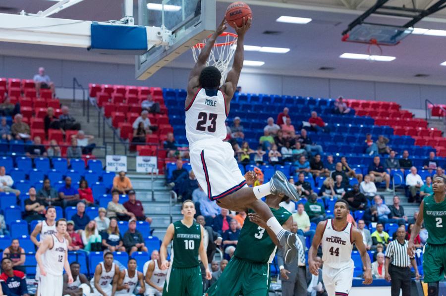 Solomon+Poole+converts+an+easy+basket.+The+Georgia+Tech+transfer+scored+23+points+in+his+first+game+as+an+Owl.+Photo+by+Max+Jackson