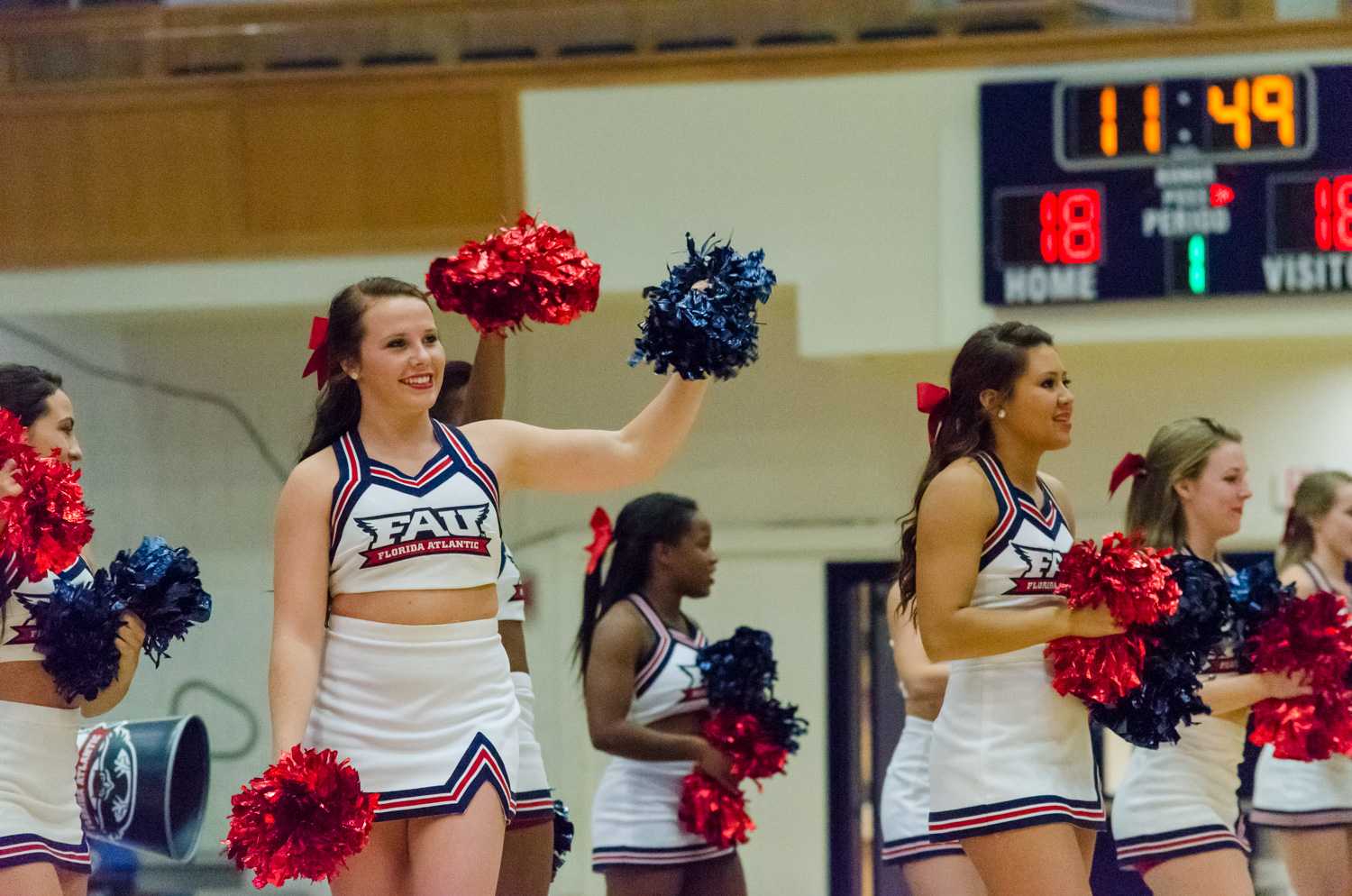 The FAU Cheerleaders helped to cheer the Owls to a ten point victory (66-56) over UAB. 