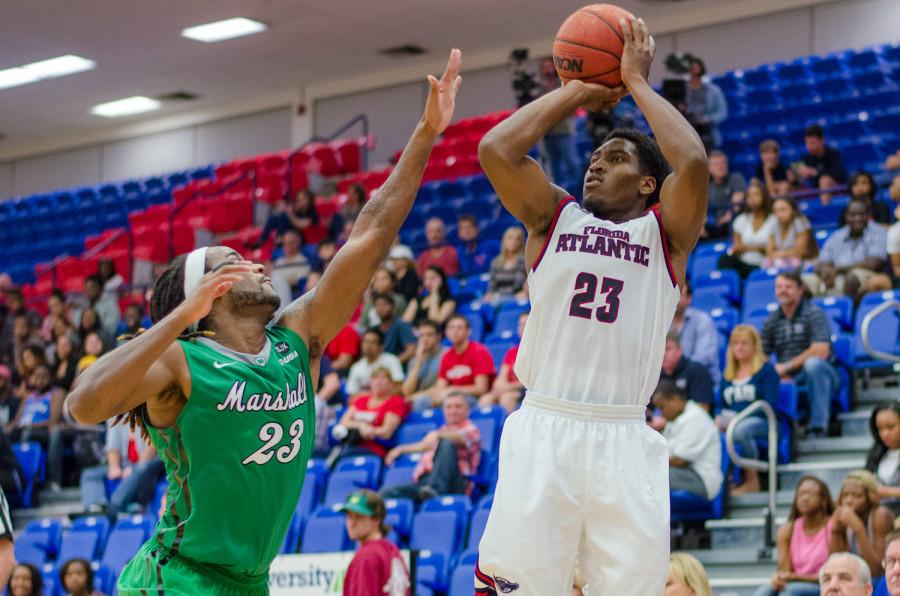 FAU guard Solomon Poole scored 18 points in 28 minutes during the Owls win over Marshall on Jan. 17. Photo by Ryan  Murphy