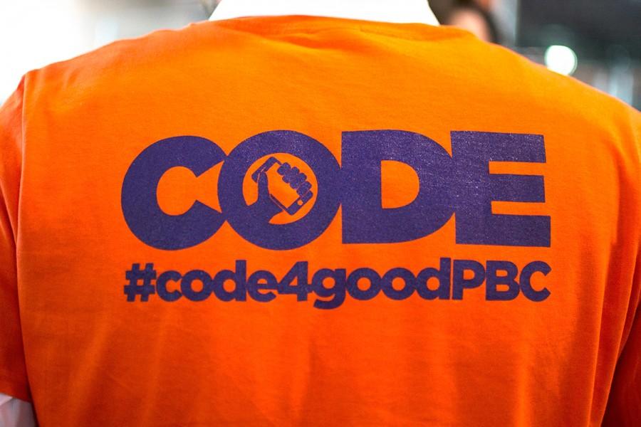 The participants of Code4Good had the opportunity to have custom shirts made for them. Photo by Alexis Hayward | Web Assistant 