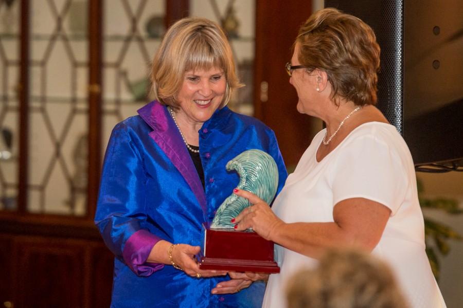 Elisabeth von Trapp is presented the “Making Waves Award,” for making a significant contribution to the arts and education. Max Jackson | Photo Editor
