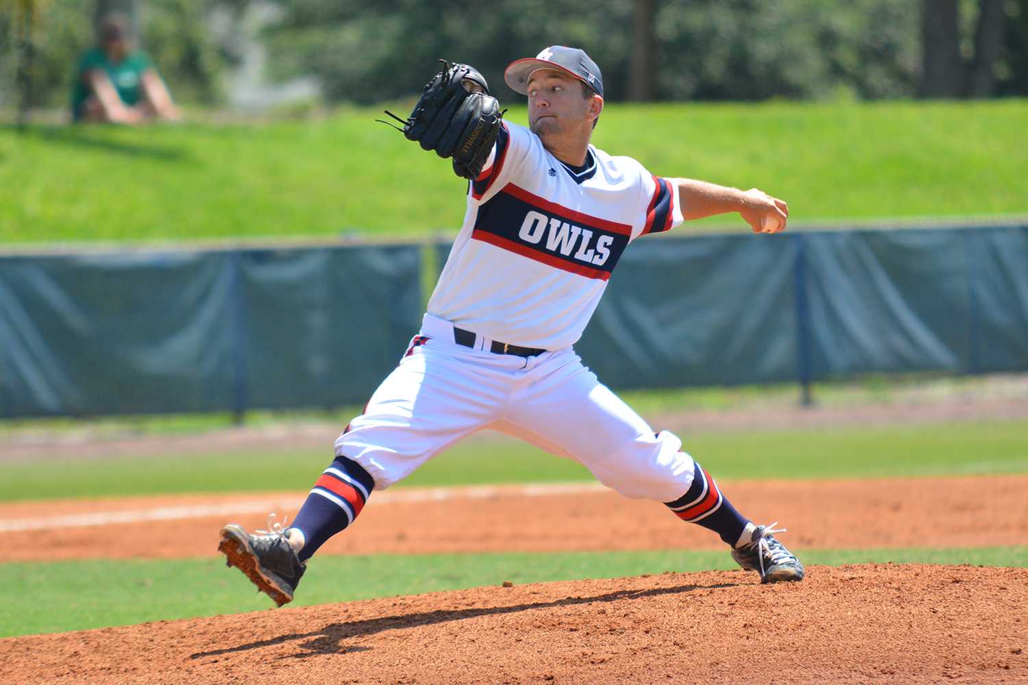 Sunday’s starting pitcher, junior Brandon Rhodes, threw for seven innings while only allowing one run on six hits. Marshall Friswell | Associate Editor 