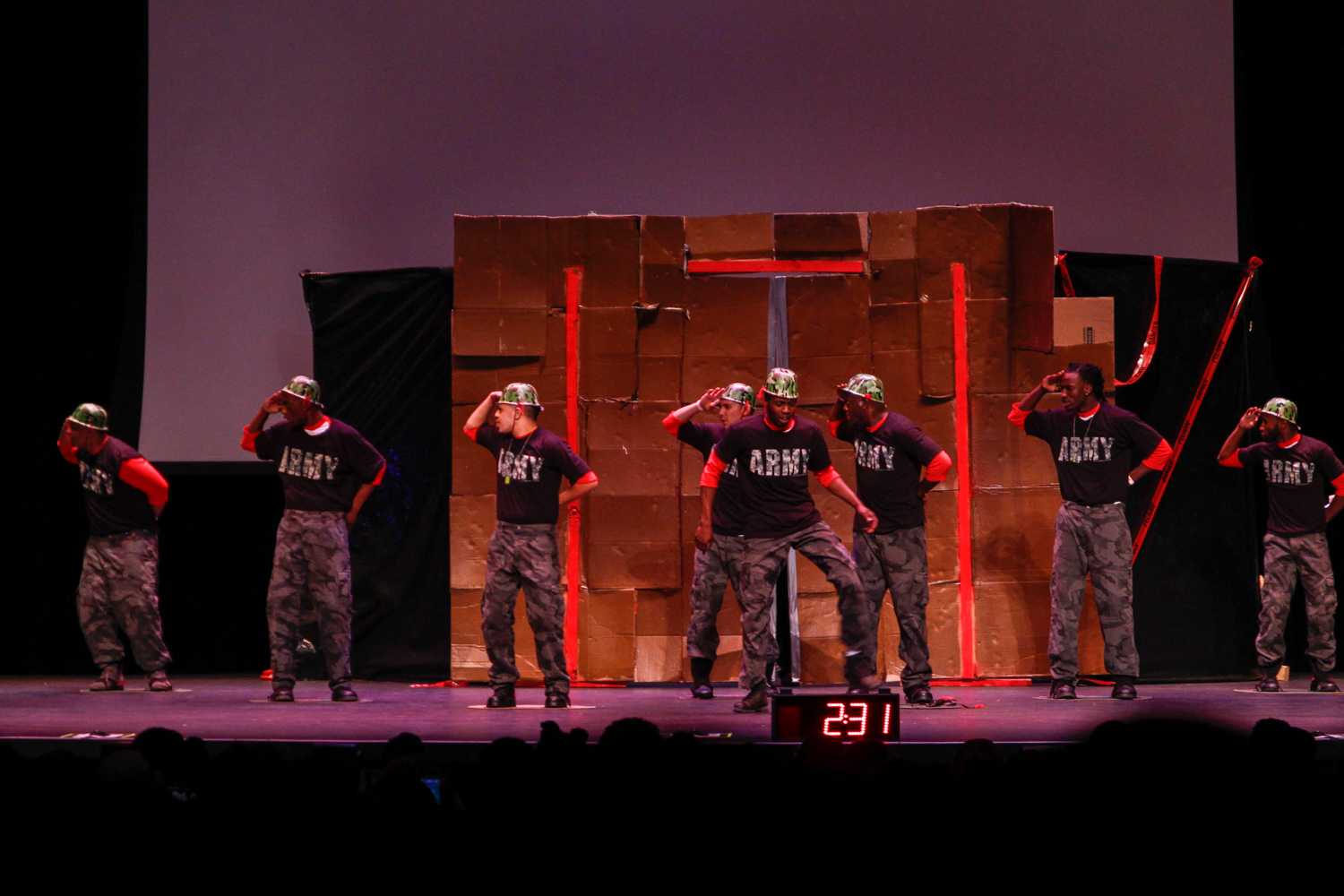 Members of Kappa Alpha Psi donned military attire for part of their set on Saturday evening. Idalis Streat | Contributing Photographer