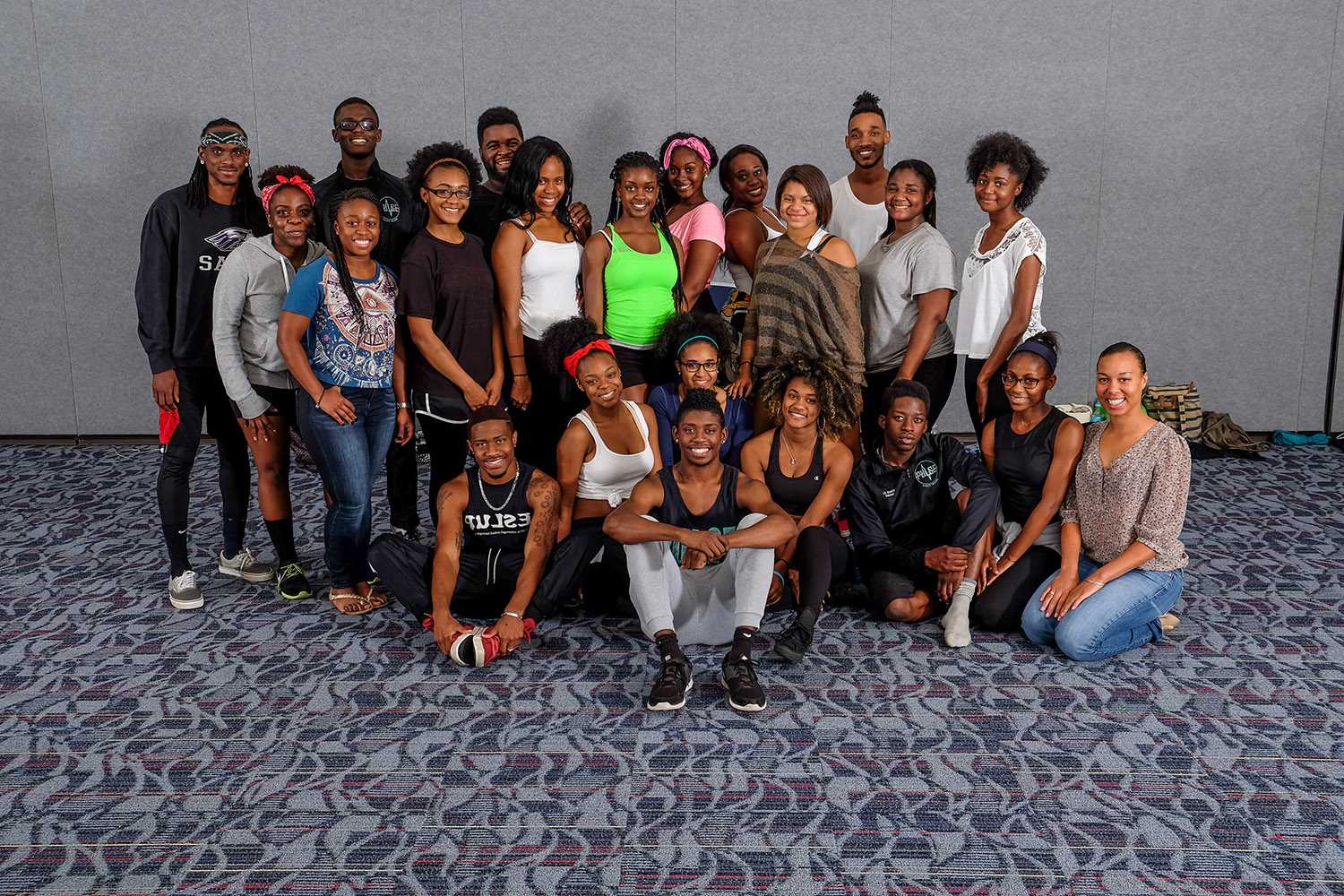 The hip - hop team of Pulse Dance Troupe pose  during their Tuesday practice. Mohammed F Emran | Web Editor