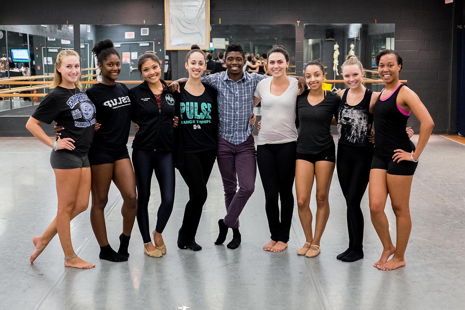 The contemporary team of Pulse Dance Troupe pose during their Wednesday evening practice. Mohammed F Emran |  Web Editor