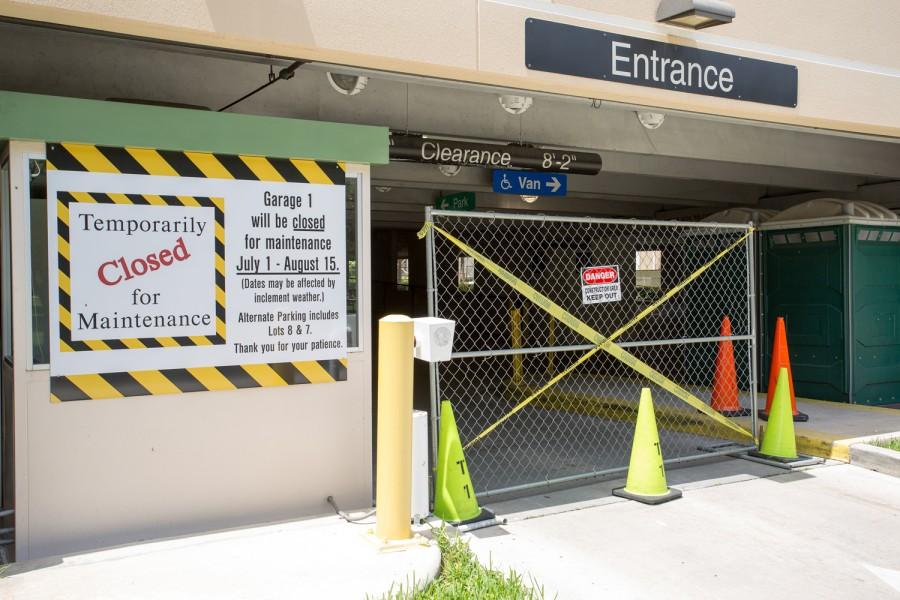 East of West University Drive on Volusia Street, Boca Campus Parking Garage One is closed until August 15 for maintenance. Brandon Harrington | Contributing Photographer
