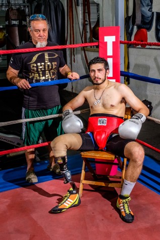 Andres Felipe Diaz Mateus with his coach Carlos Albuerne. They train every Monday through Friday for about two hours. Mohammed F. Emran | Staff Photographer