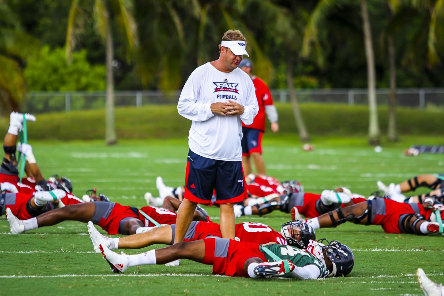 Head coach Lane Kiffin and the rest of the coaching staff attracts what could be the cornerstone of the class of 2020. Photo by Alexander Rodriguez