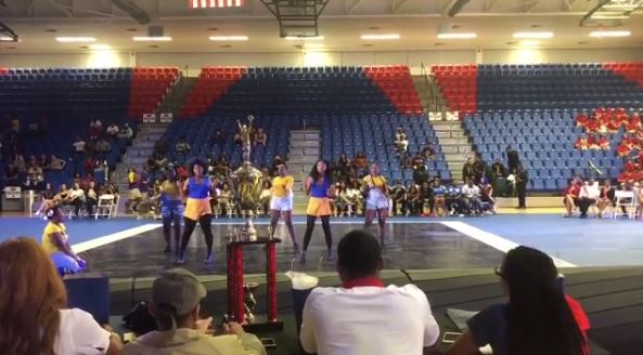 Sigma Gamma Rho performs during the step competition. Photo courtesy of Peta Alyssas Instagram: __aly__tee