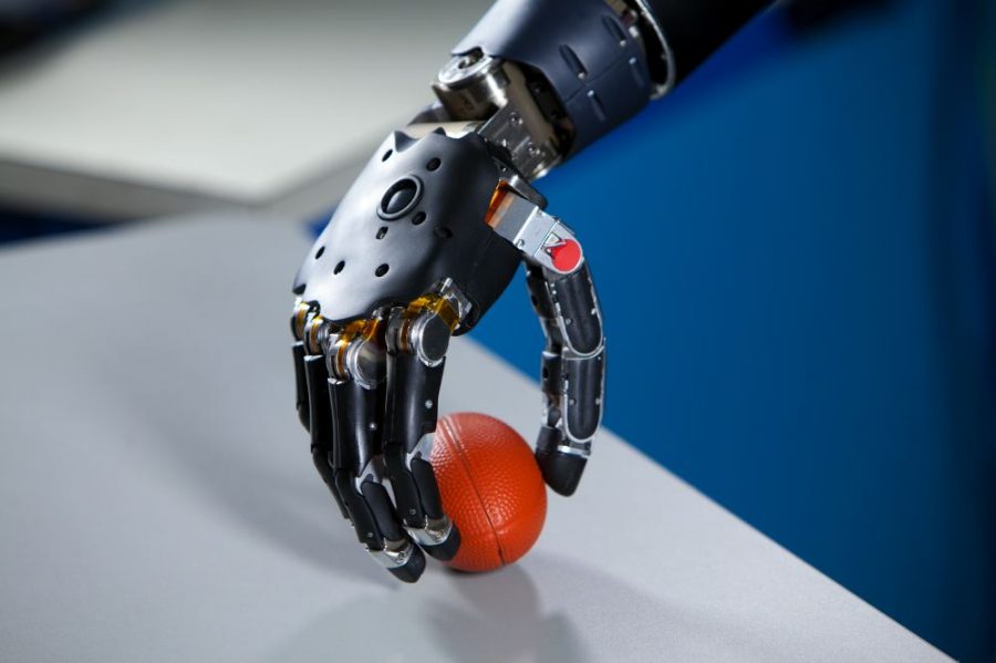 A robotic hand. Photo courtesy of Wikimedia Commons