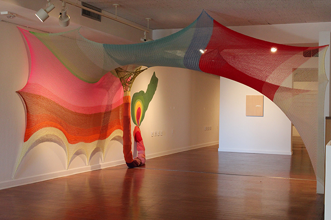 An art installation by Rachel Avena at the Schmidt Center Gallery and Ritter Art Gallery from the 2013-2014 southXeast exhibition. Photo courtesy of University Galleries.