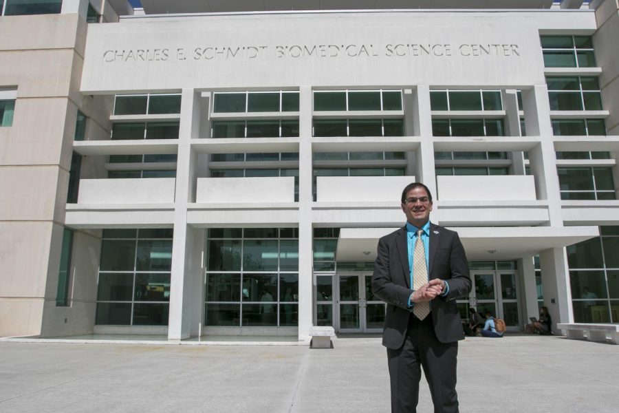 Dr. Daniel Kantor stands outside of the College of Medicine building. Joshua Giron | Photo Editor