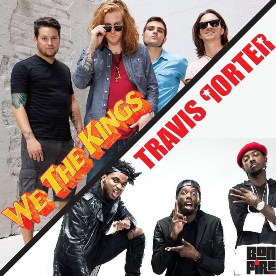 Rock group We the Kings and Travis Porter will co-headline the fall 2018 bonfire concert. Image courtesy of FAU Program Boards Instagram