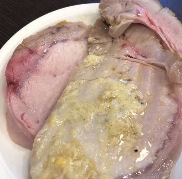 Mystery meat at Jupiters dining hall. Photo courtesy of the Jupiter Student Government Dining Hall Committee Instagram.