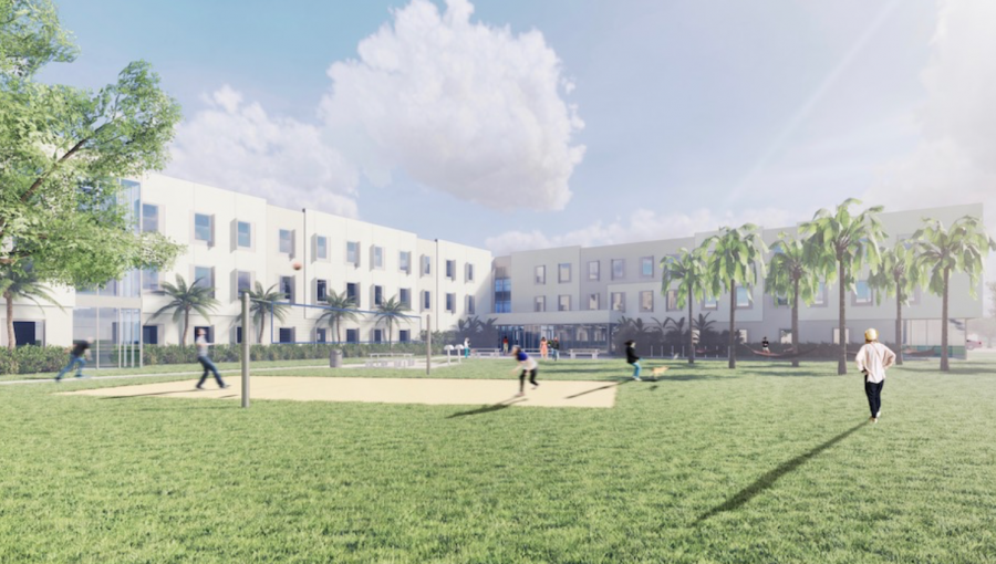 FAU has created digitally rendered images of what they expect the new dorms to look like, with the Jupiter facility pictured above. Photo courtesy of FAU 