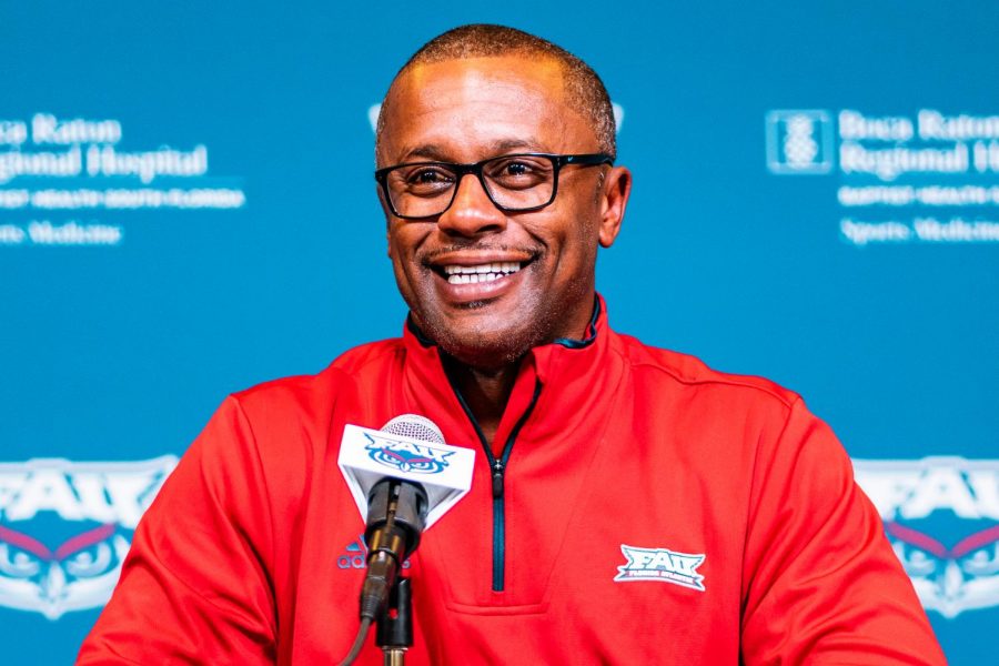 FAU head coach Willie Taggart is met with complications in his first year as the threat of the coronavirus halts spring camp. Photo by Alex Liscio. 