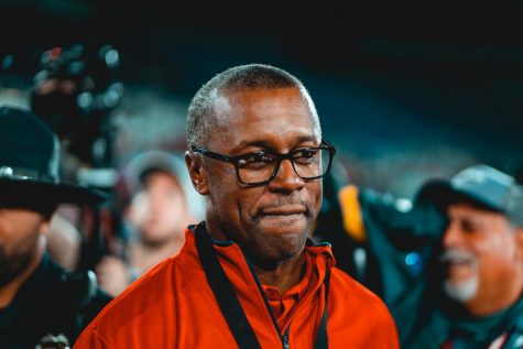Willie Taggart at the Cheribundi Boca Raton Bowl on Dec. 21, 2019. He was named as the Owls new head football coach three days prior. Photo by Alex Liscio. 