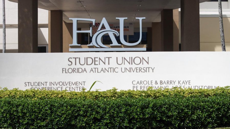 The Entrance to the Student Union at FAUs Boca Raton campus. Photo by Eston Parker III.