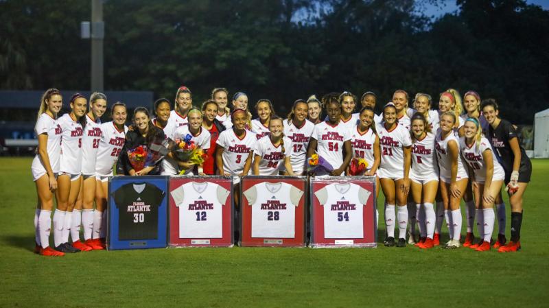 The team celebrated their senior players on Senior Night against Old Dominion on Oct. 28, 2021.
