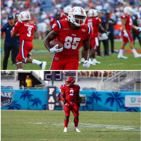John Mitchell (top) spent six years while Akileis Leroy (bottom) had five years with FAU.