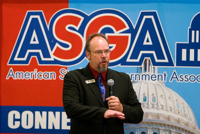 Butch Oxendine representing the American Student Government Association as the Executive Director (Courtesy of the American Student Government Association)
