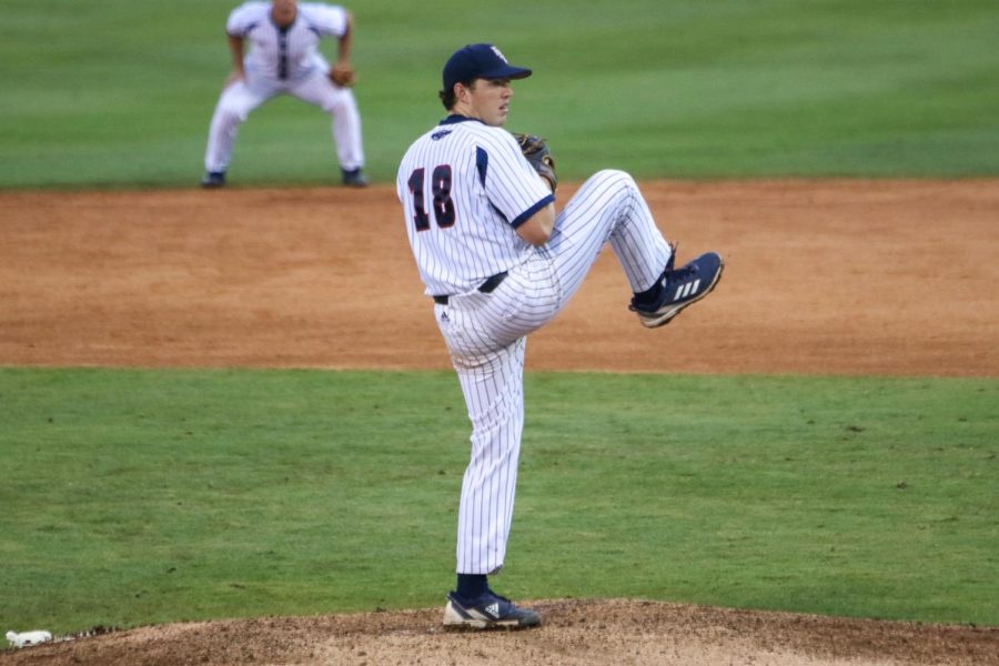 Photo of graduate right hander Hunter Cooley, who was named to the 2023 C-USA All-Conference Preseason Team.