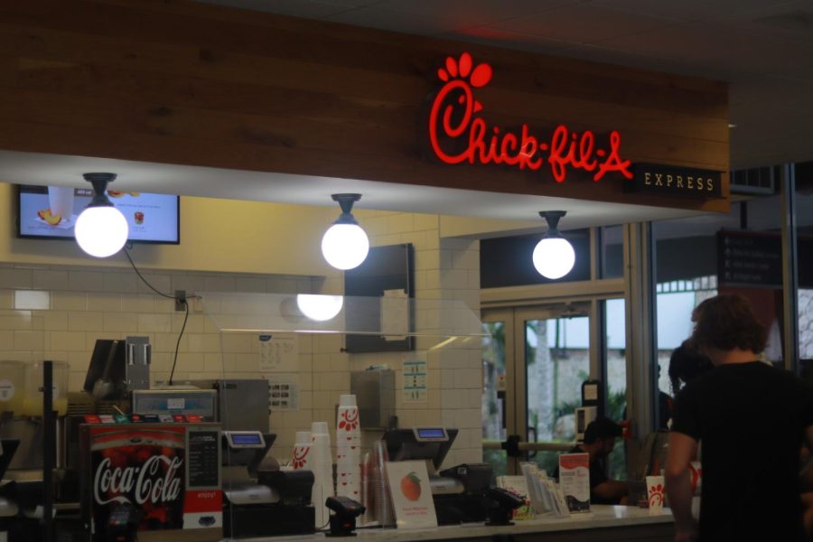 A photo inside Chick-fil-A at the Boca Raton campus.
