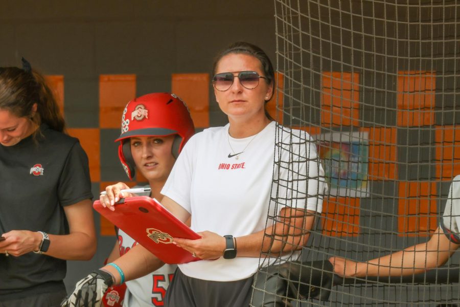 Jordan+Clark+during+her+time+as+an+assistant+coach+at+Ohio+State.