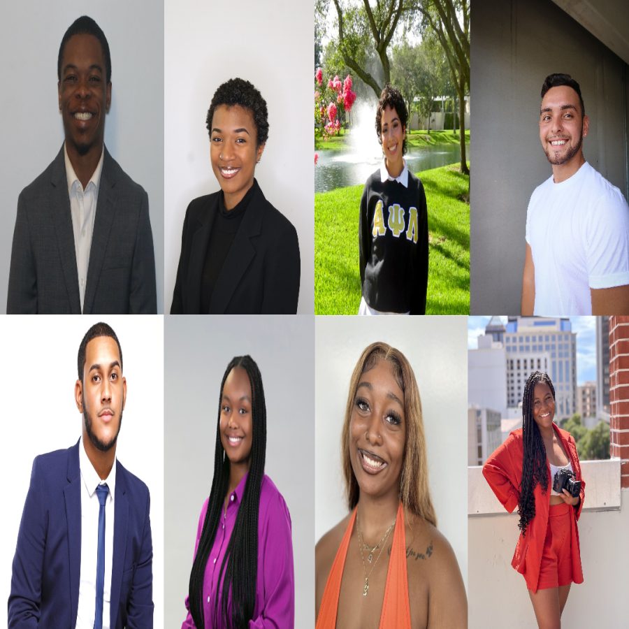 Top row from left to right: Alexander Battle, Courtney Williams, Diamelys Vargas, and Estefano Viso.

Bottom row from left to right: Fabio Cabrera, Kennedy Mckinney, Rakayyah Peters, and Ti'ana Raysor.