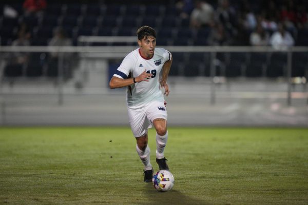 Photo of FAU mens soccer player from last season.