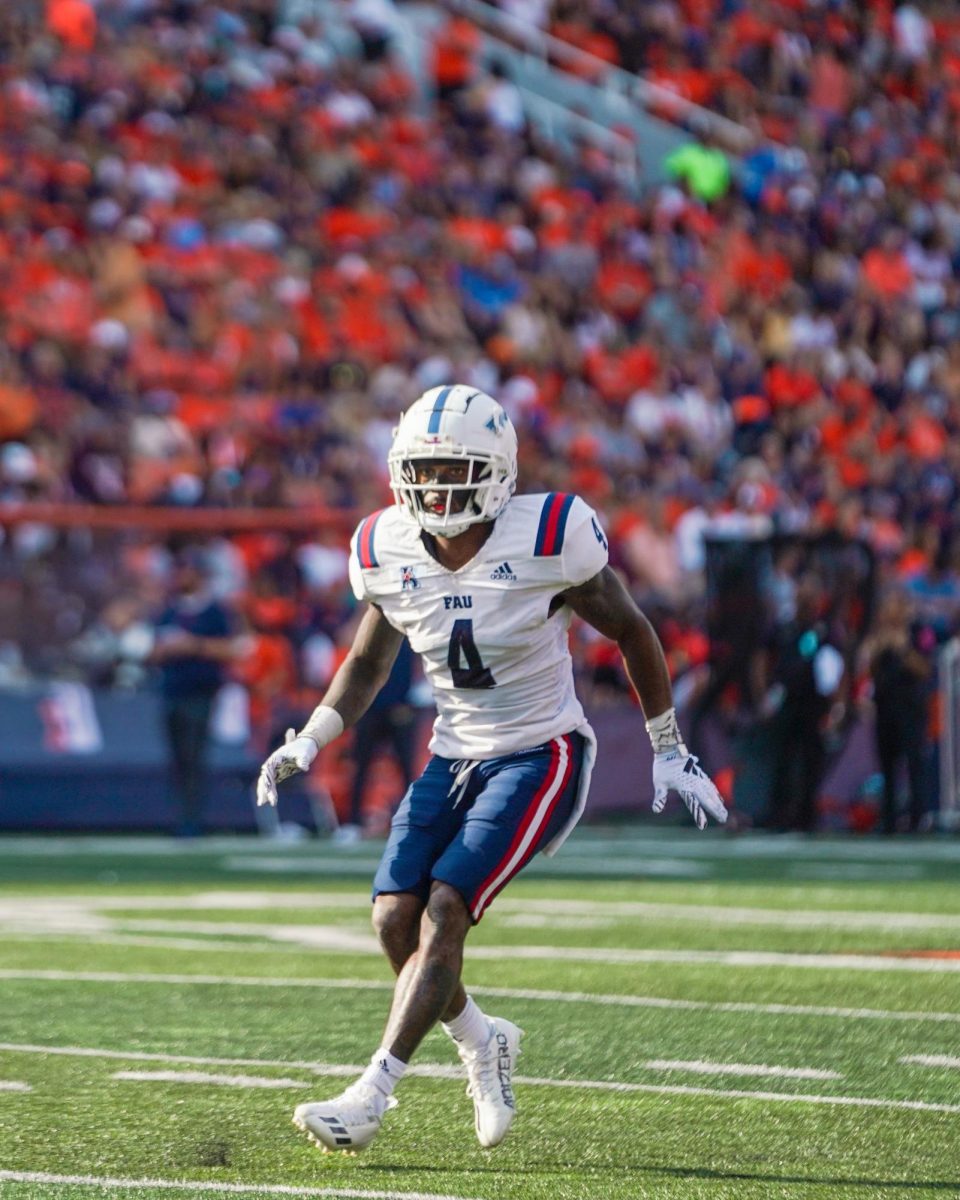 Graduate defensive back Jarron Morris playing against the University of Illinois during the Owls 23-17 loss on Sept. 23, 2023.