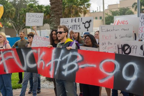 Protesters in opposition of HB 999