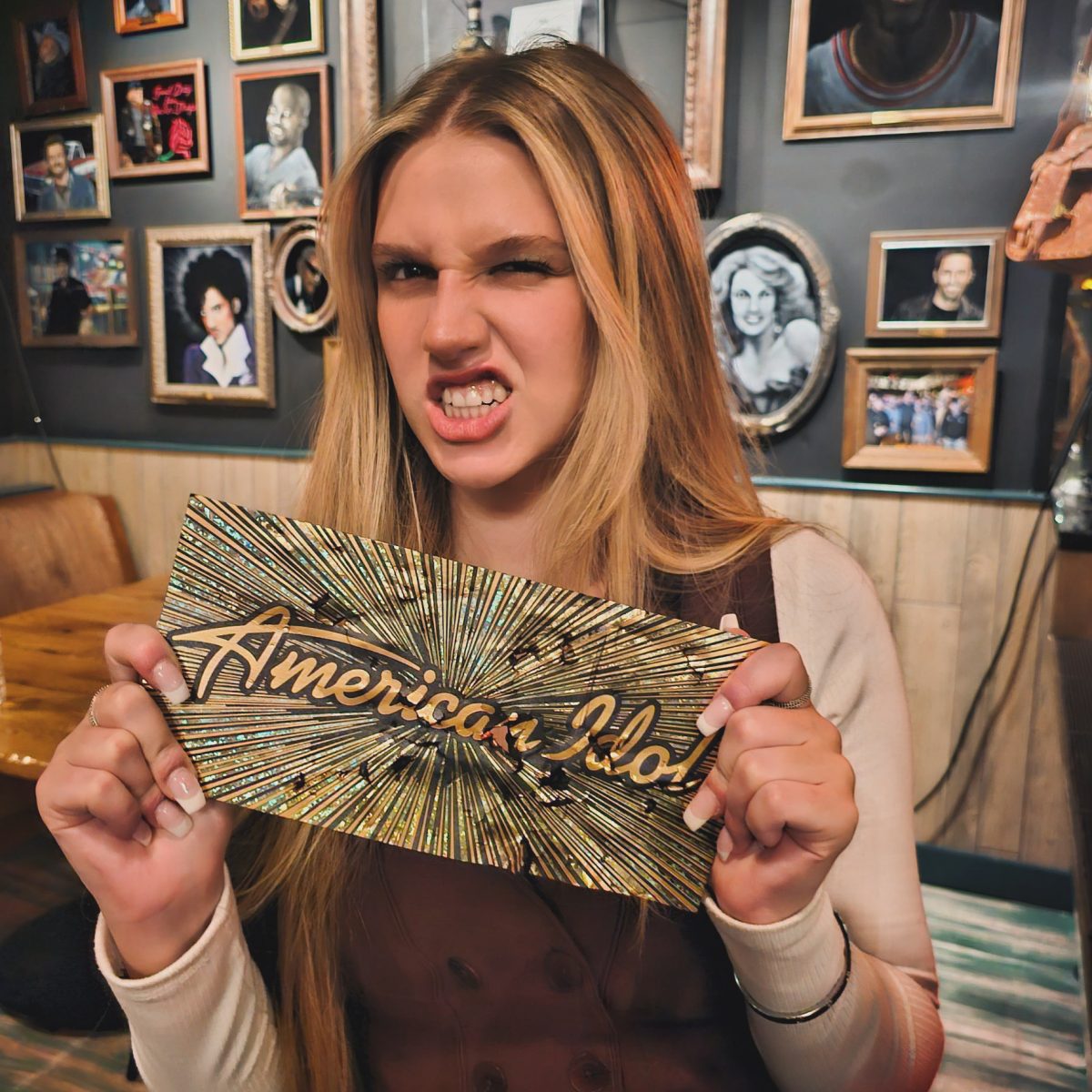 Johnson with her golden ticket that Bryan’s dog chewed up.