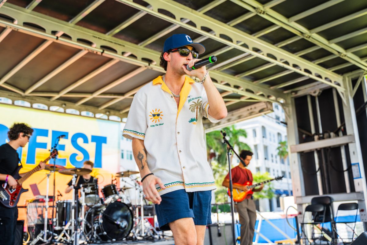 “I’m Dru!” performing at the SunFest festival in West Palm Beach, Florida. 

