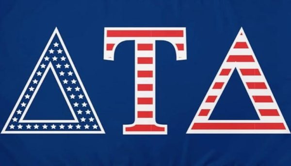 Graphic of Delta Tau Delta's Greek letters, courtesy of their instagram,  made by Madison Norton.
