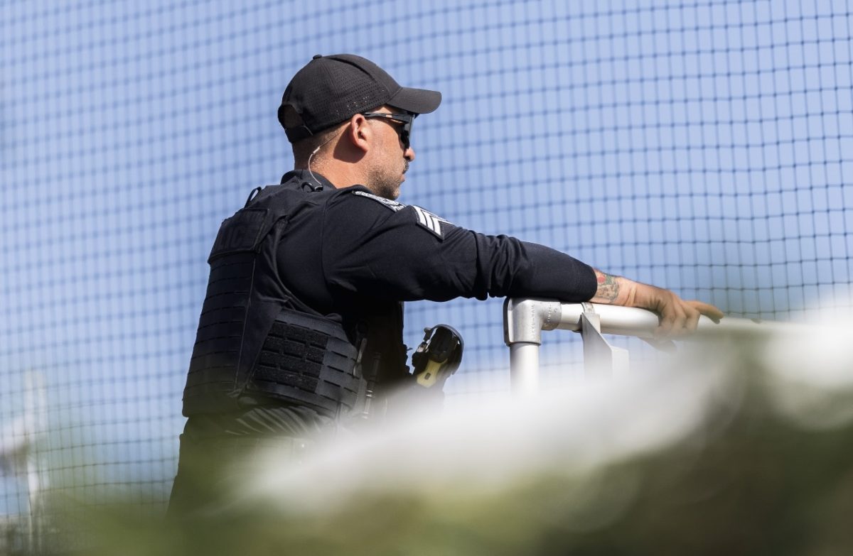 FAUPD officer patrolling at an FAU baseball game on Feb. 15.