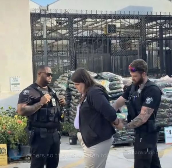 Screenshot from footage of Christian “CJ” Walden getting arrested by Delray Beach police officer Harrison Eklund. Courtesy of @timjohnson.458 on instagram.