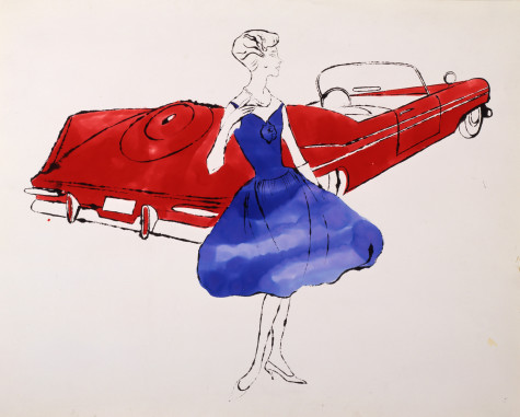 Andy Warhol, Female Fashion Figure, 1950s, ©2012 The Andy Warhol Foundation for the Visual Arts, Inc. / Artist Rights Society (ARS), New York